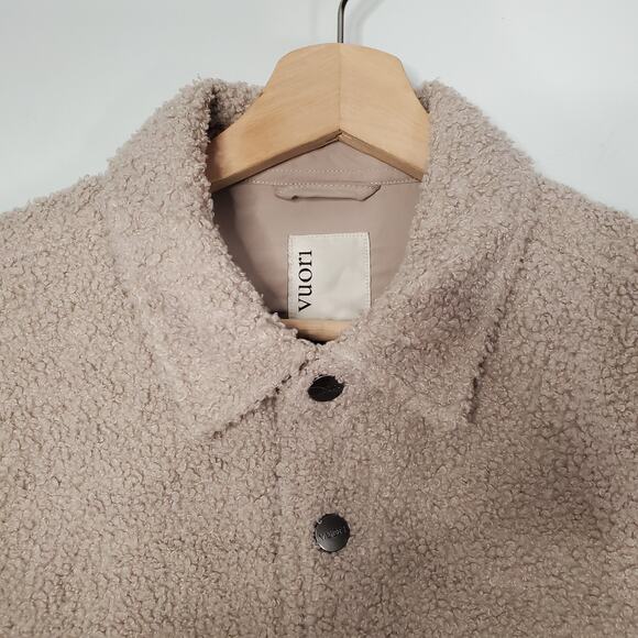 Vuori Sycamore Snap Front Shirt Jacket in Dark Salt Cream Pockets Shacket Small - Picture 6 of 8